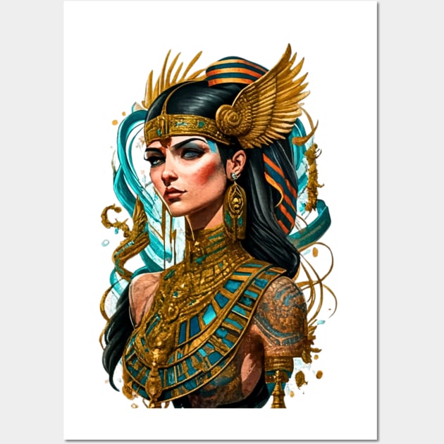 Fantastical Cleopatra Profile Wall Art by ALM Artbox